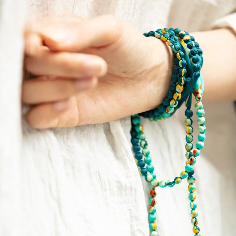 Silk Double Row Necklace