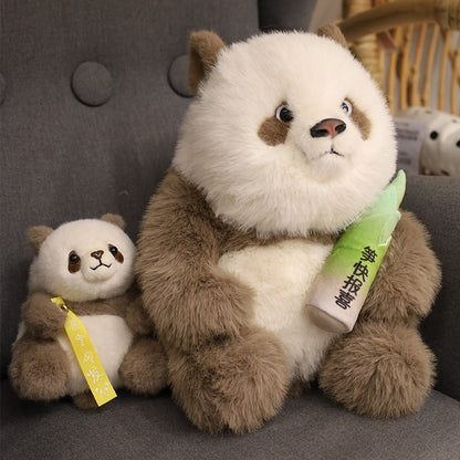 Qin Hanhan the Panda Plush Toy Holding Bamboo